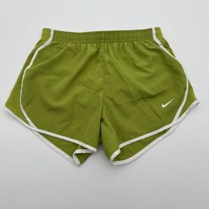 Nike Girls Dri-FIT Running Shorts Lime Green Athletic Size M